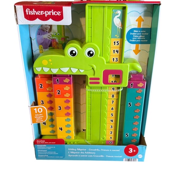 Fisher Price Other - Fisher Price Adding‎ Alligator Math Toy Educational Learning Game 3+